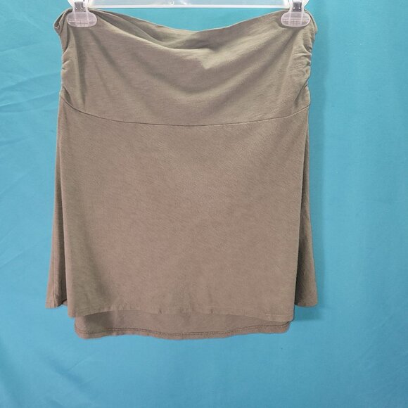 Carve Designs Olive Green Knee-Length Skirt M Ruched Sides Casual Everyday Wear - Picture 7 of 12